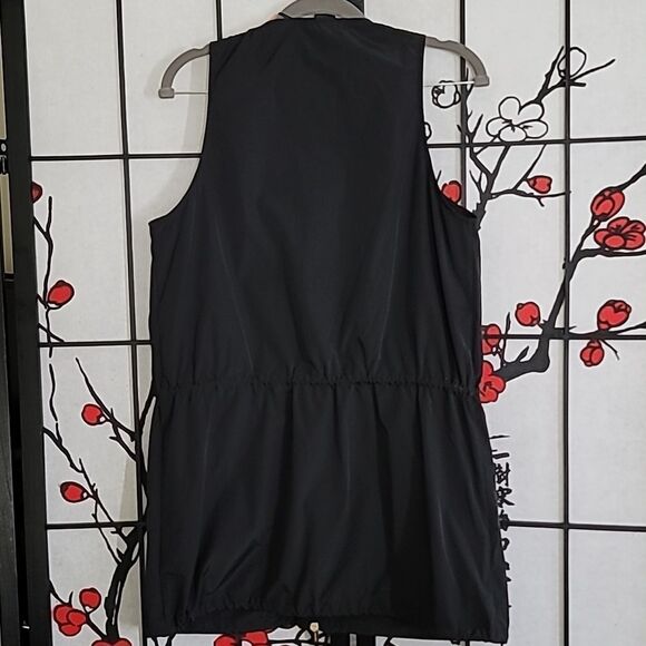 Miu Miu Technical Fabric Black  Sleeveless Vest/Dress with Gold Zipper Detail. - Picture 8 of 16